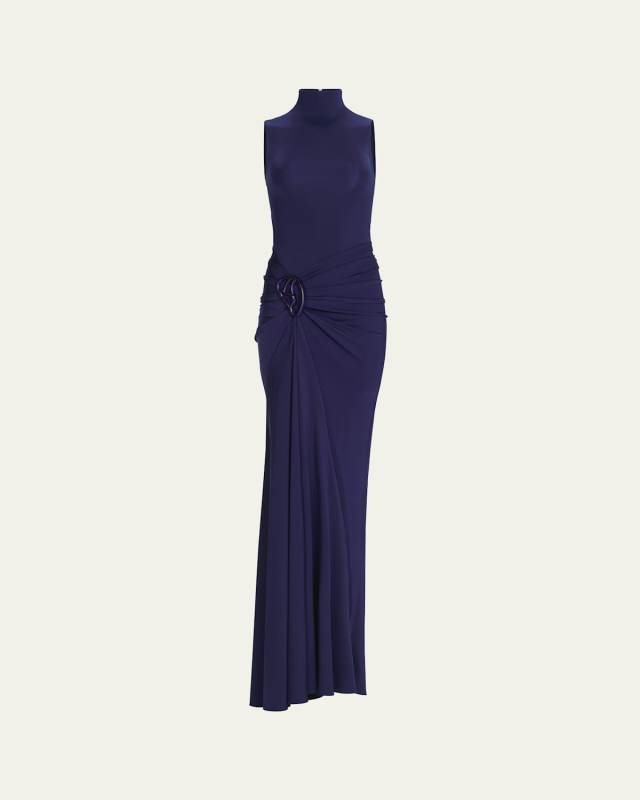 Bogna Gathered Jersey Maxi Dress